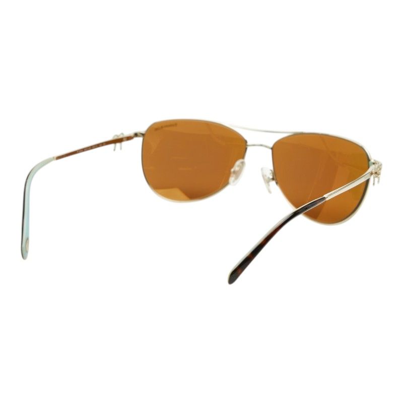 Tiffany & Co Teardrop Sunglasses Brown Gold Plated Eyewear