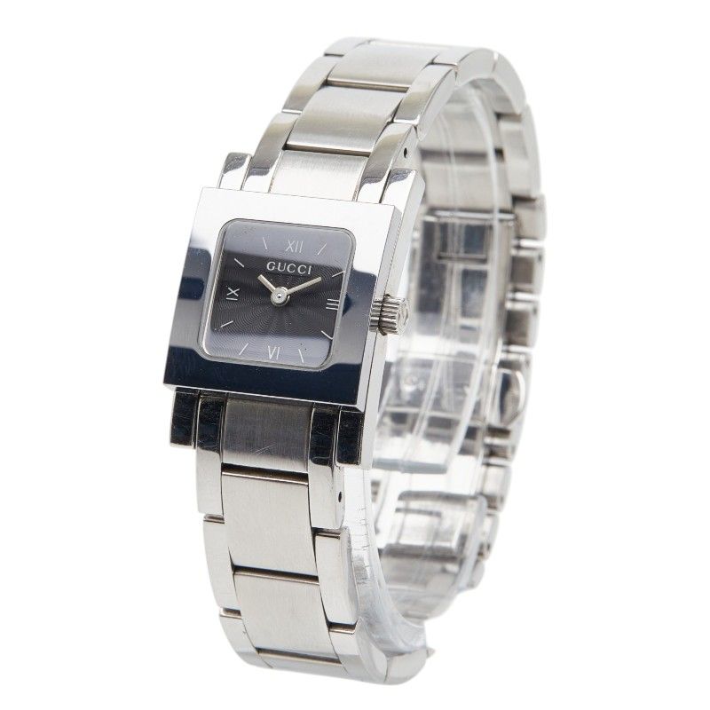 Gucci Watch Black Silver Stainless Steel