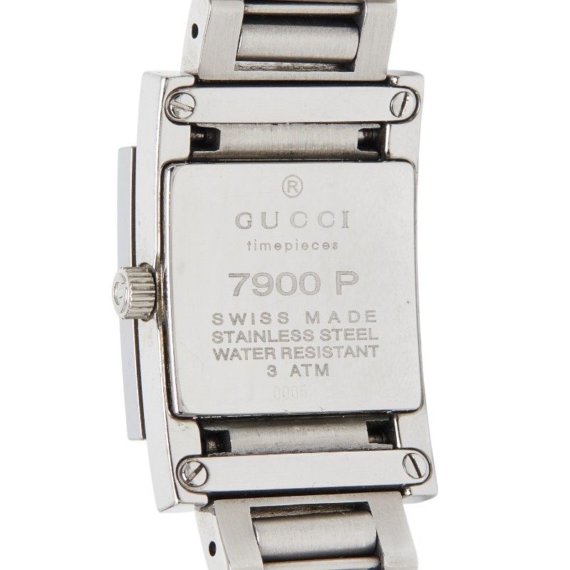 Gucci Watch Black Silver Stainless Steel