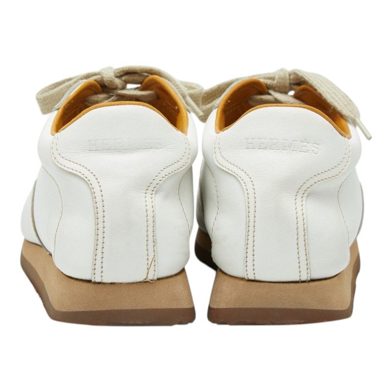 Hermes Quick Sneakers 35.5 White Leather