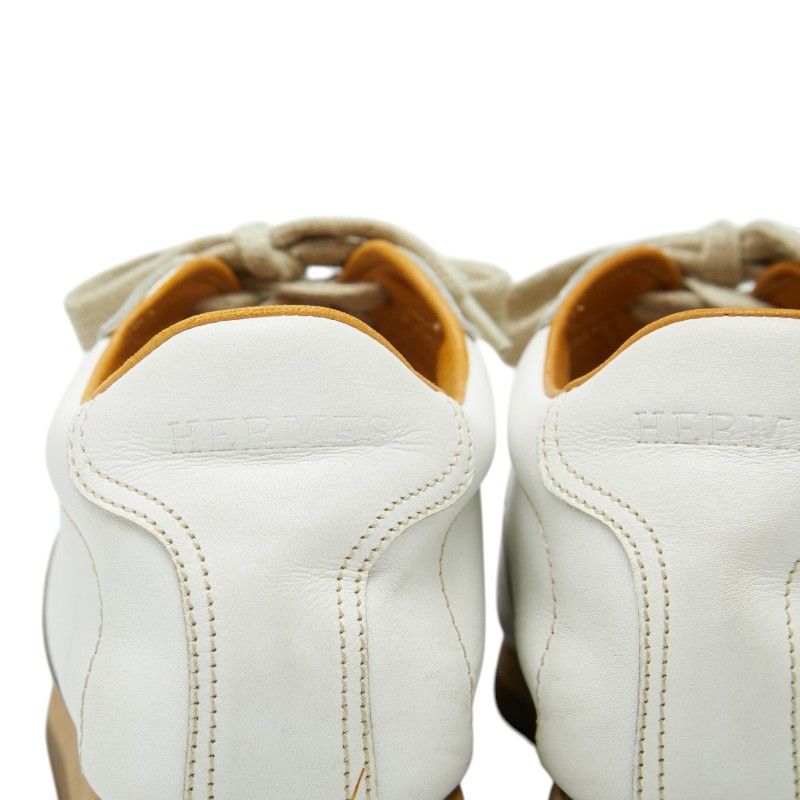Hermes Quick Sneakers 35.5 White Leather