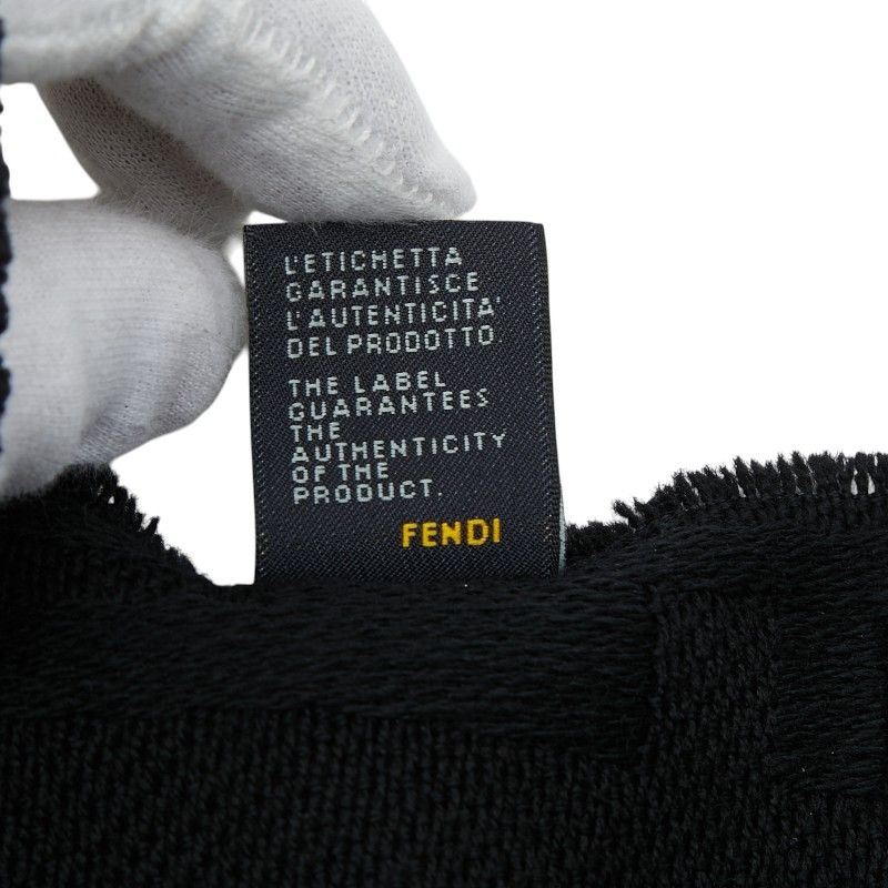 Fendi Fflogo Scarf Black Wool
