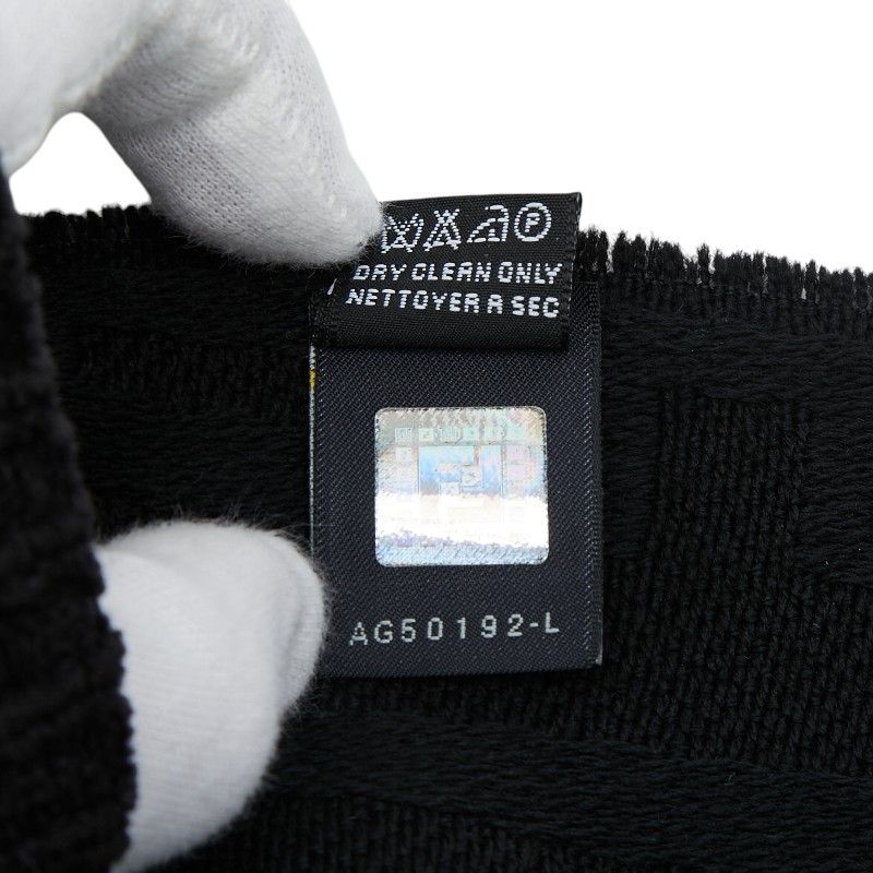 Fendi Fflogo Scarf Black Wool