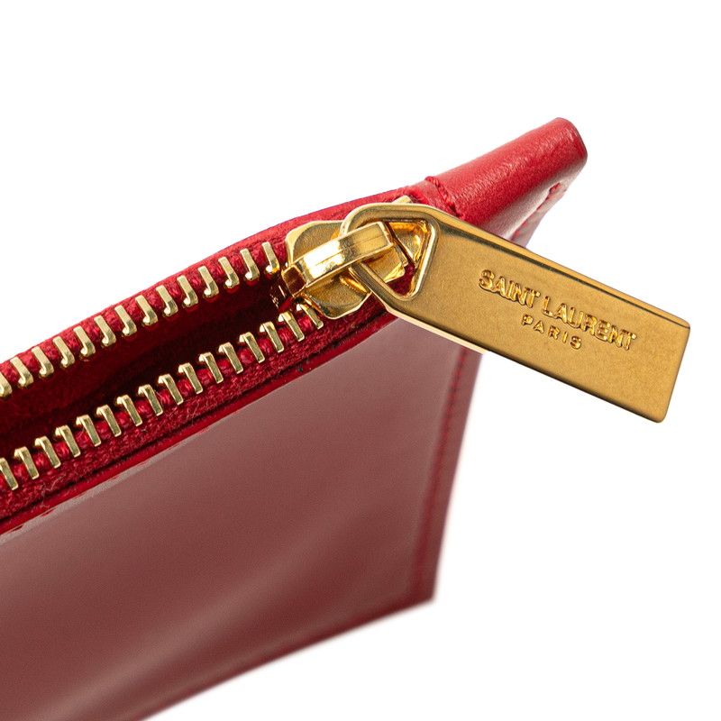 Saint Laurent Reversible Tote Red Leather Suede