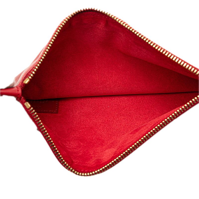 Saint Laurent Reversible Tote Red Leather Suede