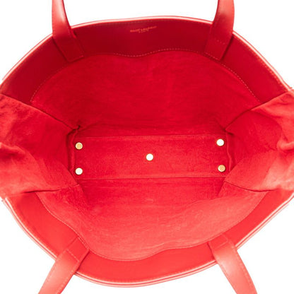 Saint Laurent Reversible Tote Red Leather Suede