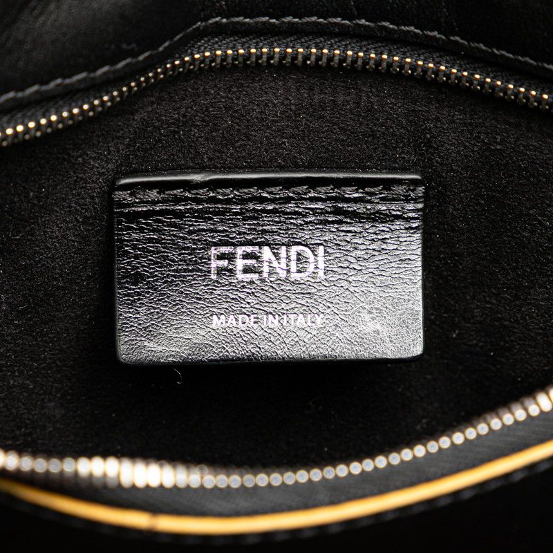 Fendi Tote Navy Wool Leather