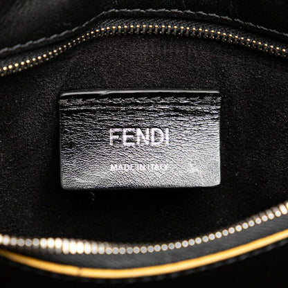 Fendi Tote Navy Wool Leather