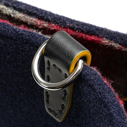 Fendi Tote Navy Wool Leather