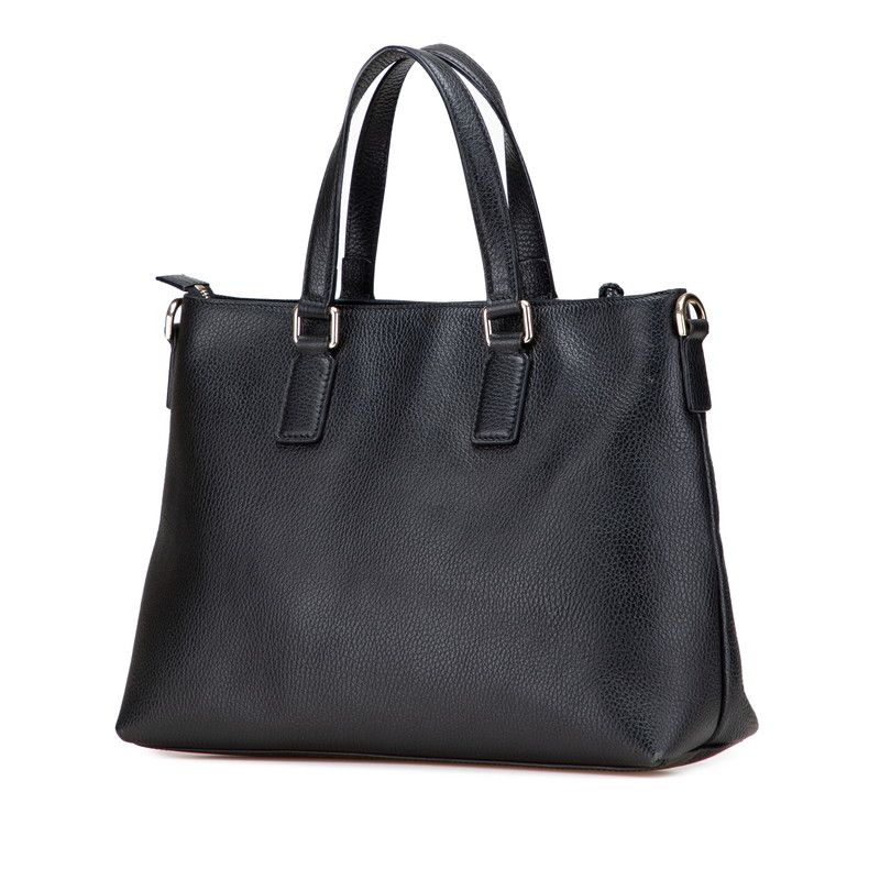 Gucci Bamboo Tassel 2-Way Shoulder Bag Black Leather