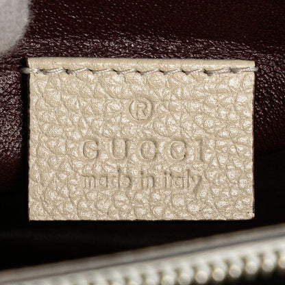 Gucci Zumi Horsebit Handbag White Leather