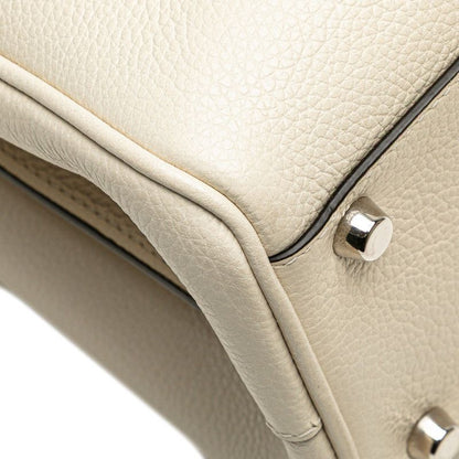 Gucci Zumi Horsebit Handbag White Leather