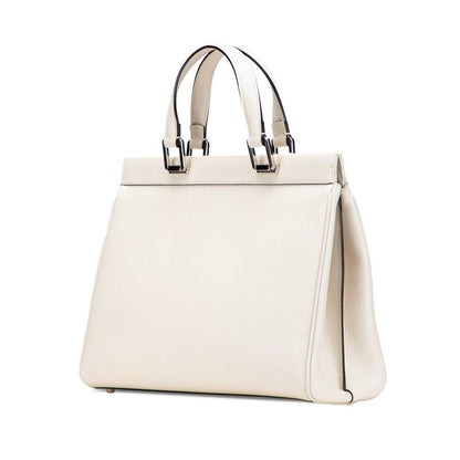 Gucci Zumi Horsebit Handbag White Leather