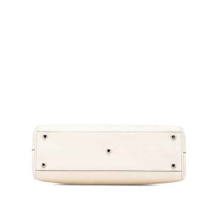 Gucci Zumi Horsebit Handbag White Leather