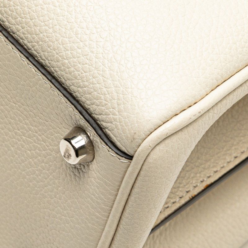 Gucci Zumi Horsebit Handbag White Leather