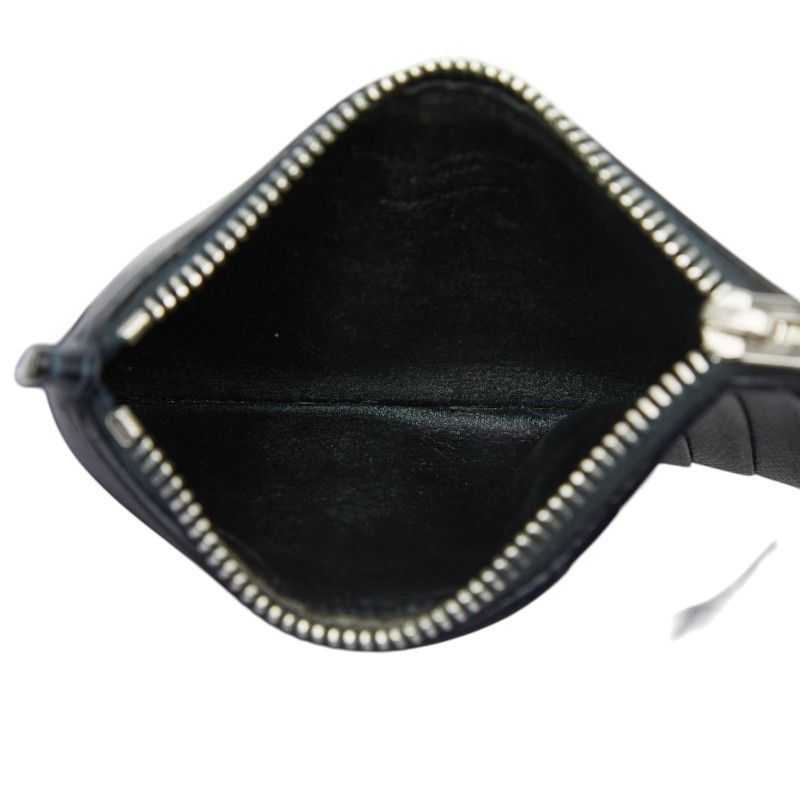 Saint Laurent Card Case Coin Fragment Navy Leather