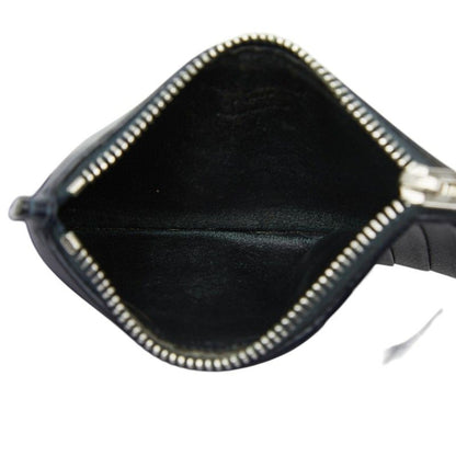 Saint Laurent Card Case Coin Fragment Navy Leather