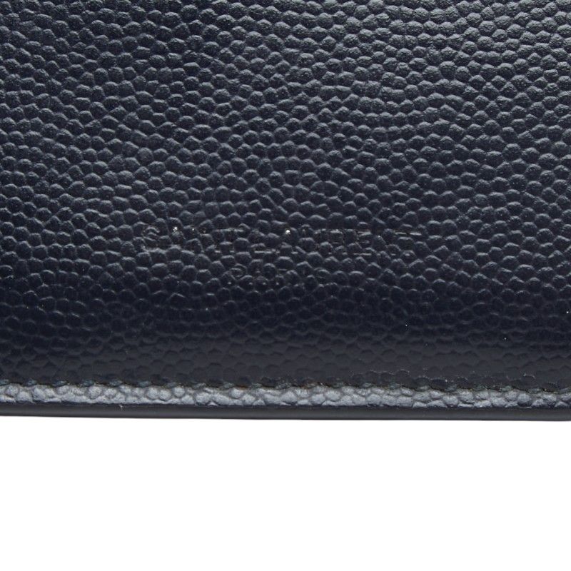 Saint Laurent Card Case Coin Fragment Navy Leather