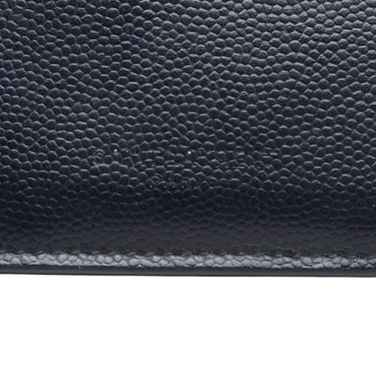 Saint Laurent Card Case Coin Fragment Navy Leather
