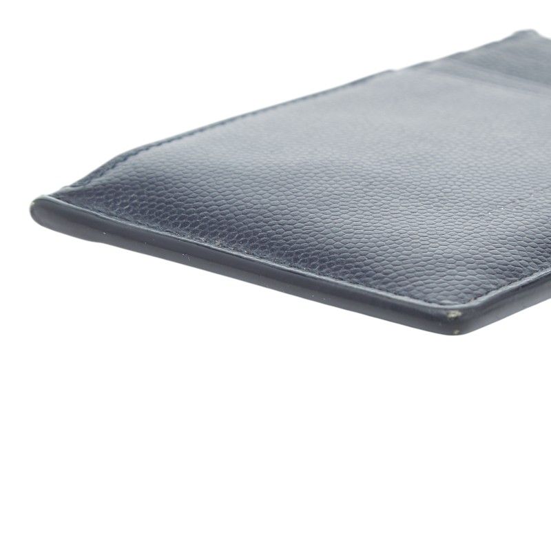 Saint Laurent Card Case Coin Fragment Navy Leather