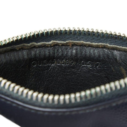 Saint Laurent Card Case Coin Fragment Navy Leather