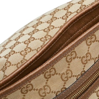 Gucci GG Canvas Crossbody Shoulder Bag Beige Brown