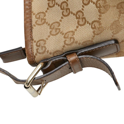 Gucci GG Canvas Crossbody Shoulder Bag Beige Brown