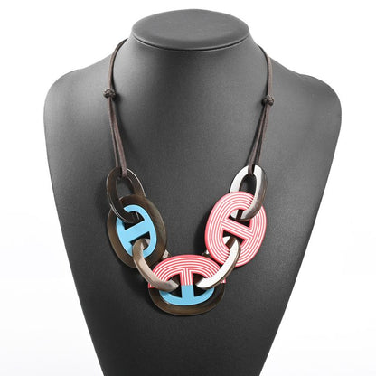 Hermes Necklace Calamba Blue