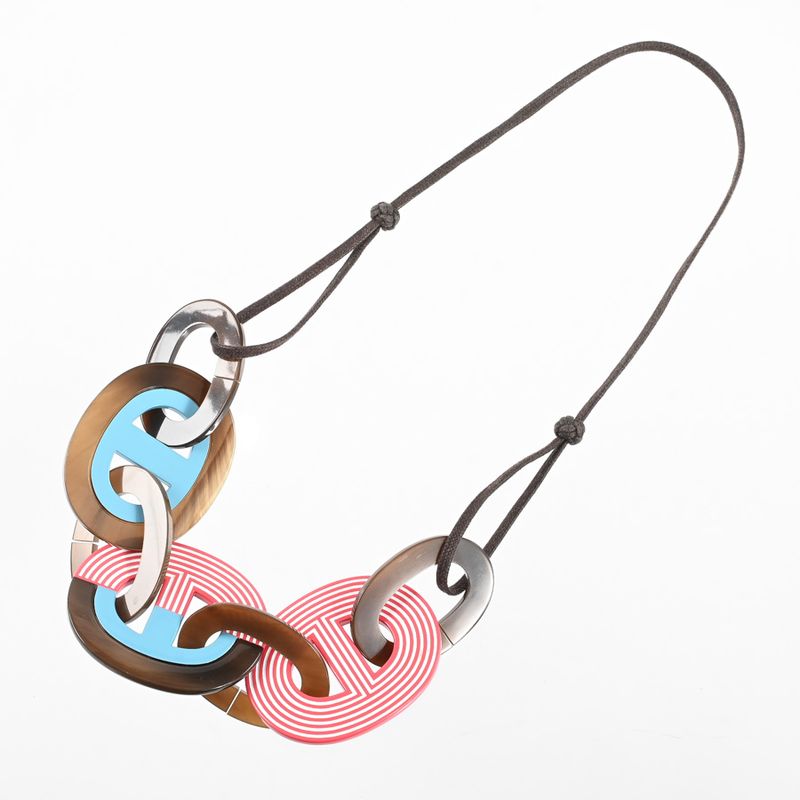 Hermes Necklace Calamba Blue