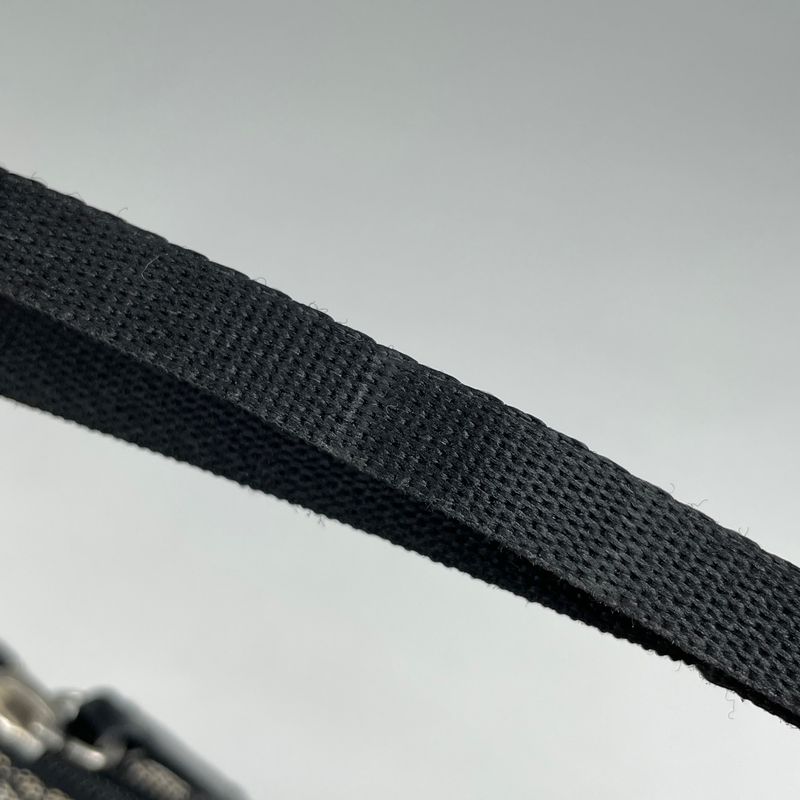 Dior Trotter Pattern Shoulder Bag Canvas Black