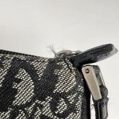 Dior Trotter Pattern Shoulder Bag Canvas Black