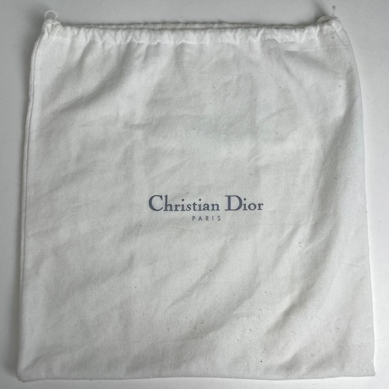 Dior Trotter Pattern Shoulder Bag Canvas Black