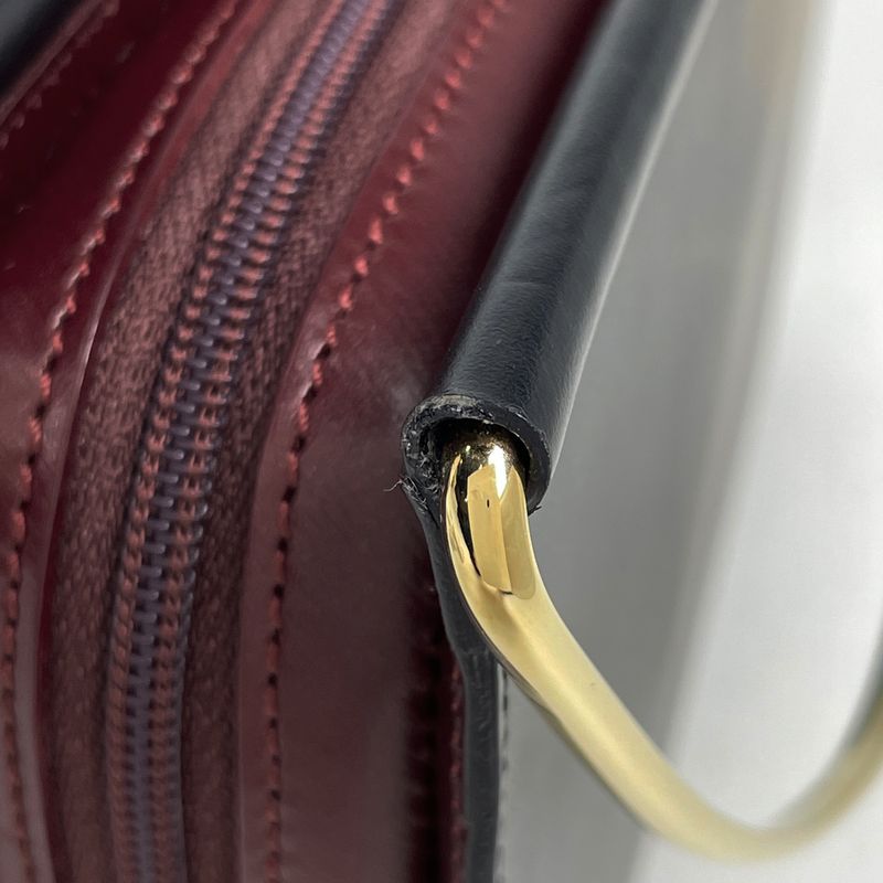 Cartier Logo Handbag Mini Leather Black