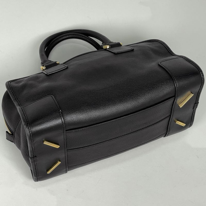 Loewe Amazona 28 2-Way Shoulder Bag Anagram Leather Black