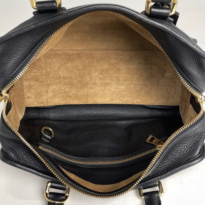 Loewe Amazona 28 2-Way Shoulder Bag Anagram Leather Black