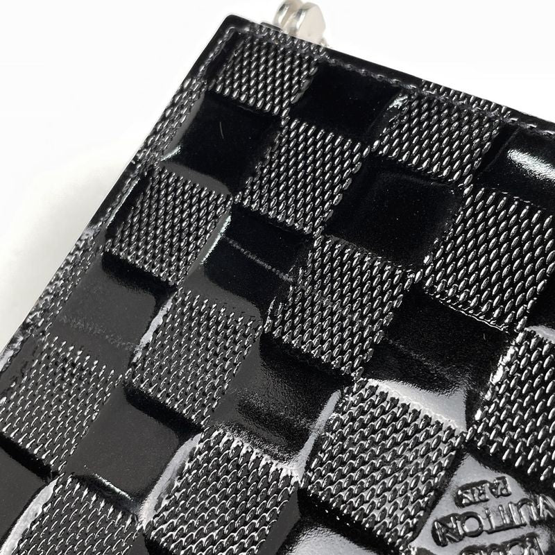 Louis Vuitton Ange MM Enamel Patent Leather Handbag Damier Vernis Noir Black