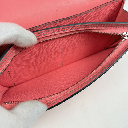Hermes Camaille Combine Long Bifold Wallet Veau Epsom Rose Azalea