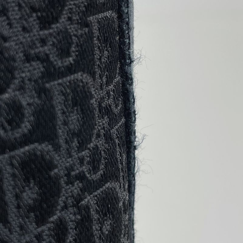 Dior Trotter Pattern Shoulder Bag Logo Street Chic Canvas Black