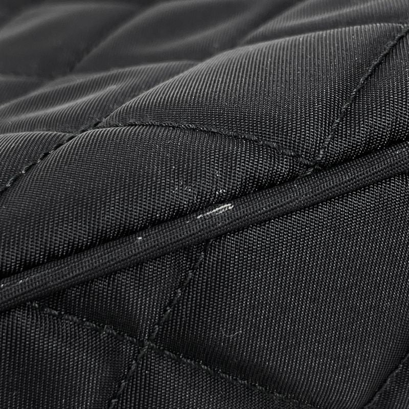 Prada Chain 2-Way Shoulder Bag Quilted Nylon Nero