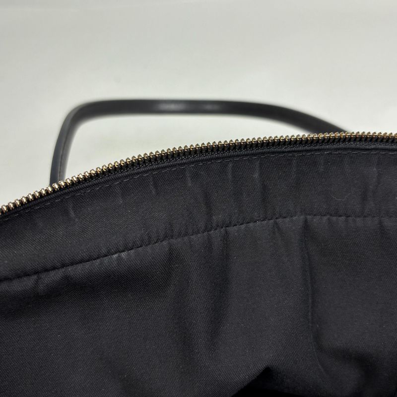 Gucci Princi Shoulder Bag GG Pattern Sherry Line Canvas Black