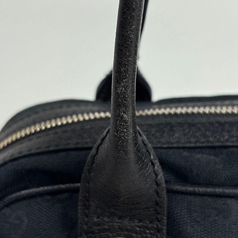 Gucci Princi Shoulder Bag GG Pattern Sherry Line Canvas Black