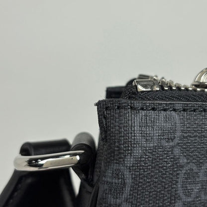 Gucci GG Pattern Shoulder Bag Crossbody Sherry Line Web Supreme Black