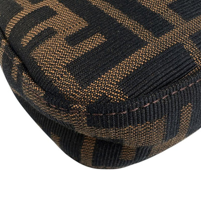 Fendi Zucca Pattern Mamma Bucket Shoulder Bag Canvas Brown