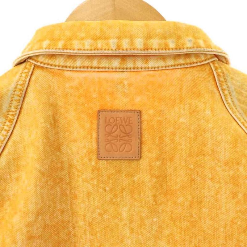Loewe Polo Shirt Melon Denim Short Sleeve 42 Orange