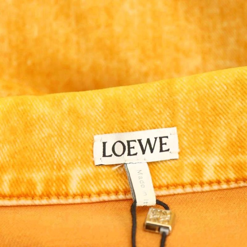 Loewe Polo Shirt Melon Denim Short Sleeve 42 Orange
