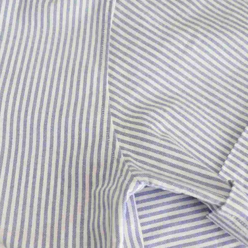 Prada Striped Half Sleeve Shirt Button Down 38 Blue