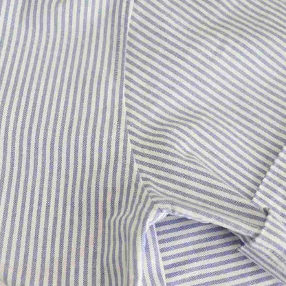 Prada Striped Half Sleeve Shirt Button Down 38 Blue