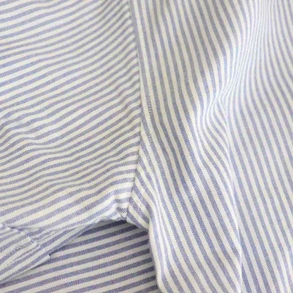 Prada Striped Half Sleeve Shirt Button Down 38 Blue