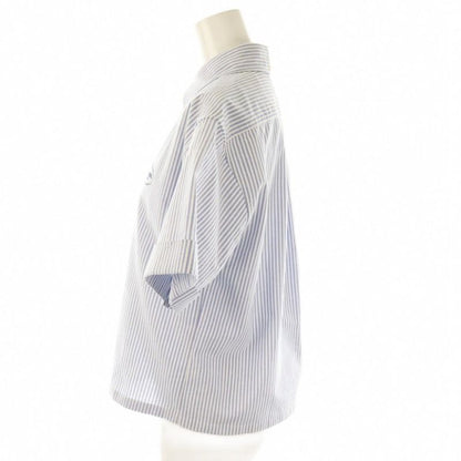 Prada Striped Half Sleeve Shirt Button Down 38 Blue