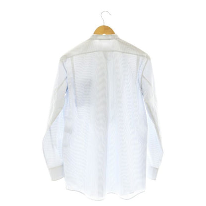 Celine Seri Nu Phoebe Philo Era Stripe Stand Collar-l S Cotton Shirt Blouse 34